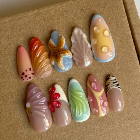 Fashionable Starfish Nails