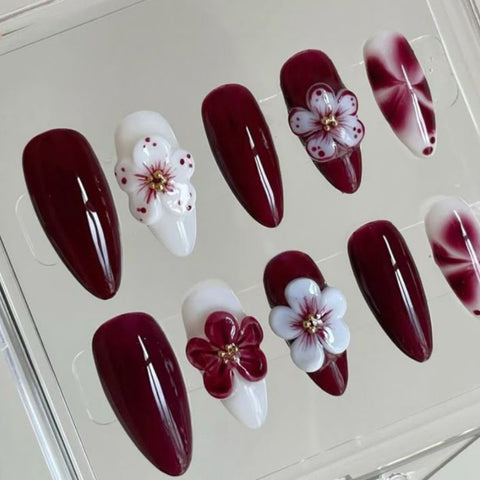 Red and White Flowers