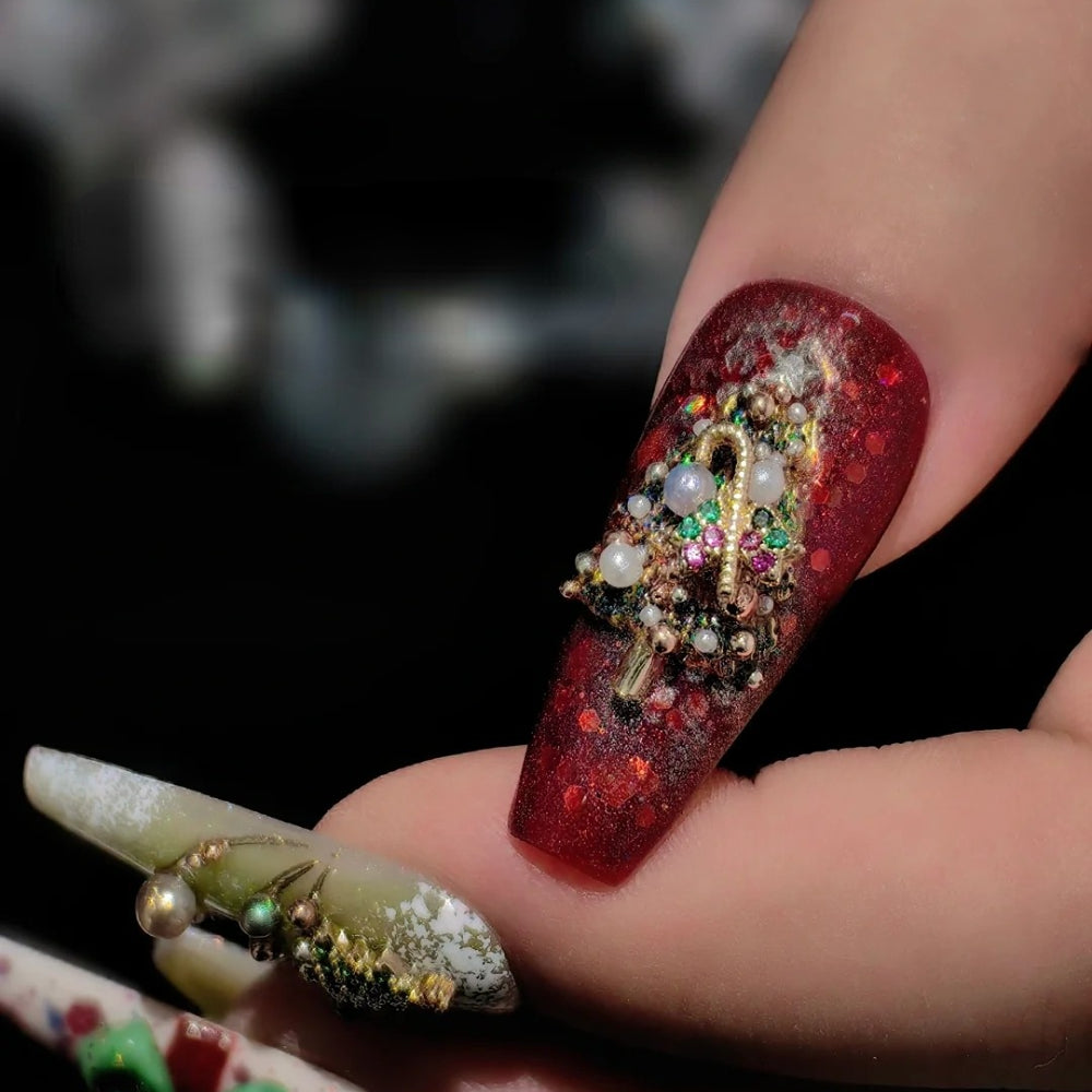 Candy and Christmas Nails