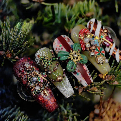 Candy and Christmas Nails