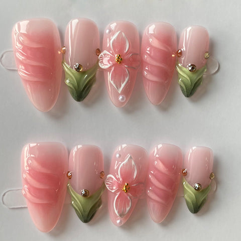 Pink Green Almond
