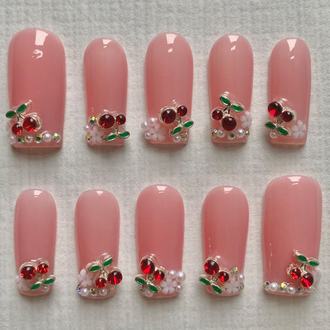 Cherry Square Nail