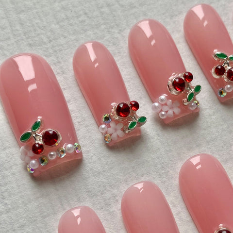 Cherry Square Nail