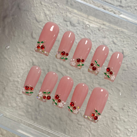 Cherry Square Nail