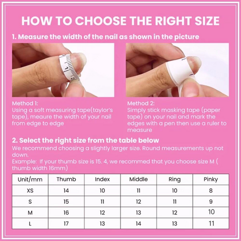 Pink French Almond Fake Nails