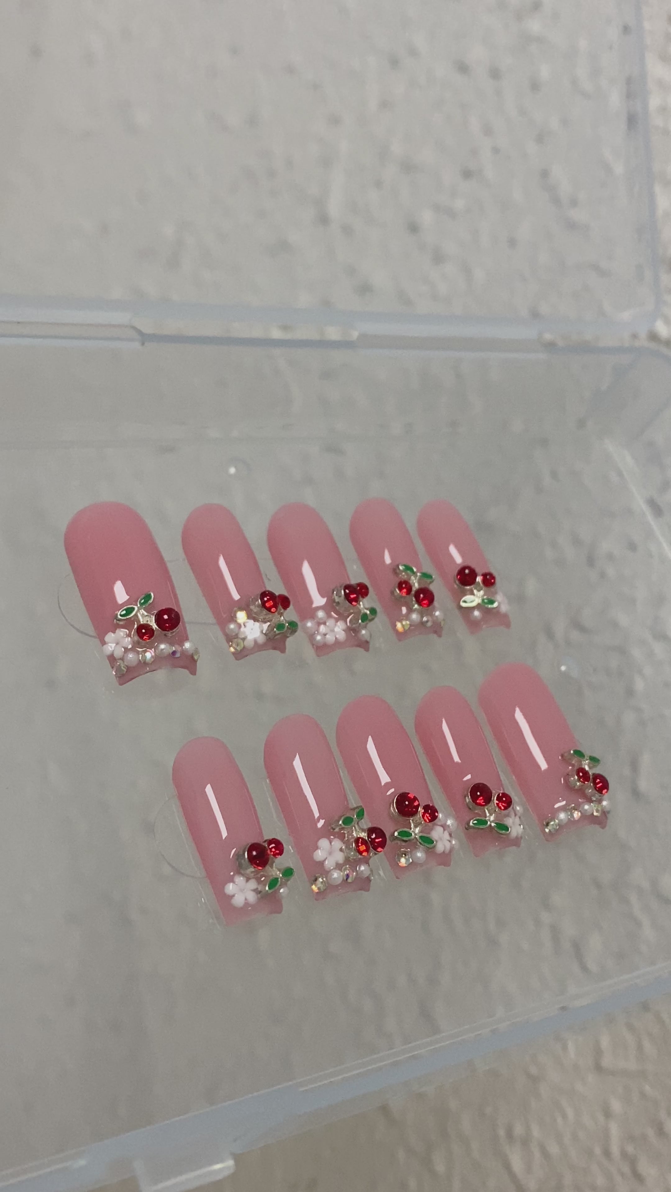 Cherry Square Nail